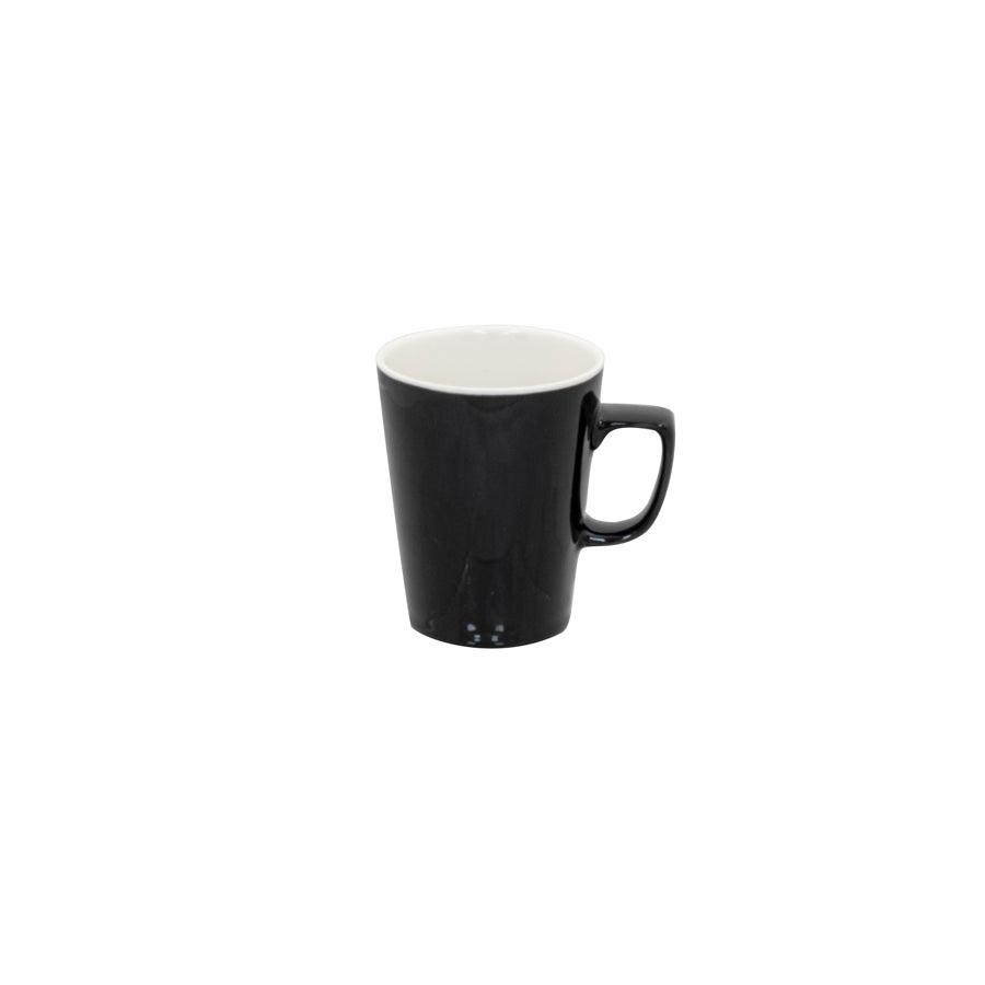 SUPERWHITE LATTE MUG BLACK 285ML/10OZ x12