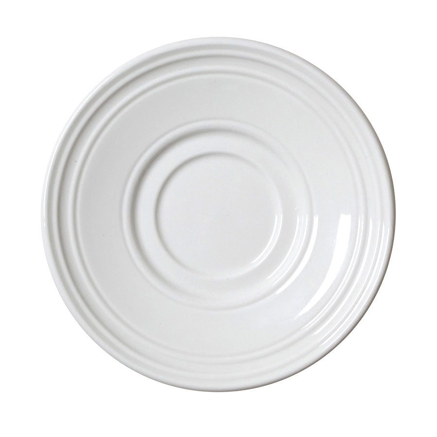 BEAD SAUCER 12.5CM (5") WHITE x12