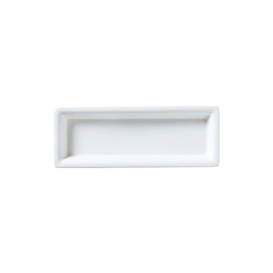 WE CLASSIC WHITE RECTANGLE TRAY 22.5X8CM x12