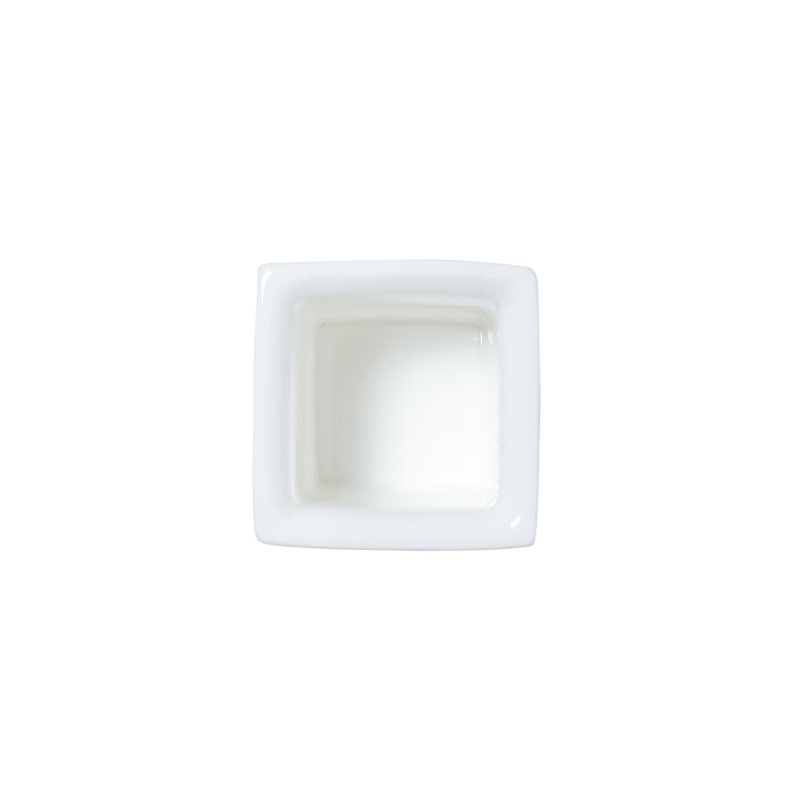 WE CLASSIC WHITE SQUARE POT 7X7CM x6