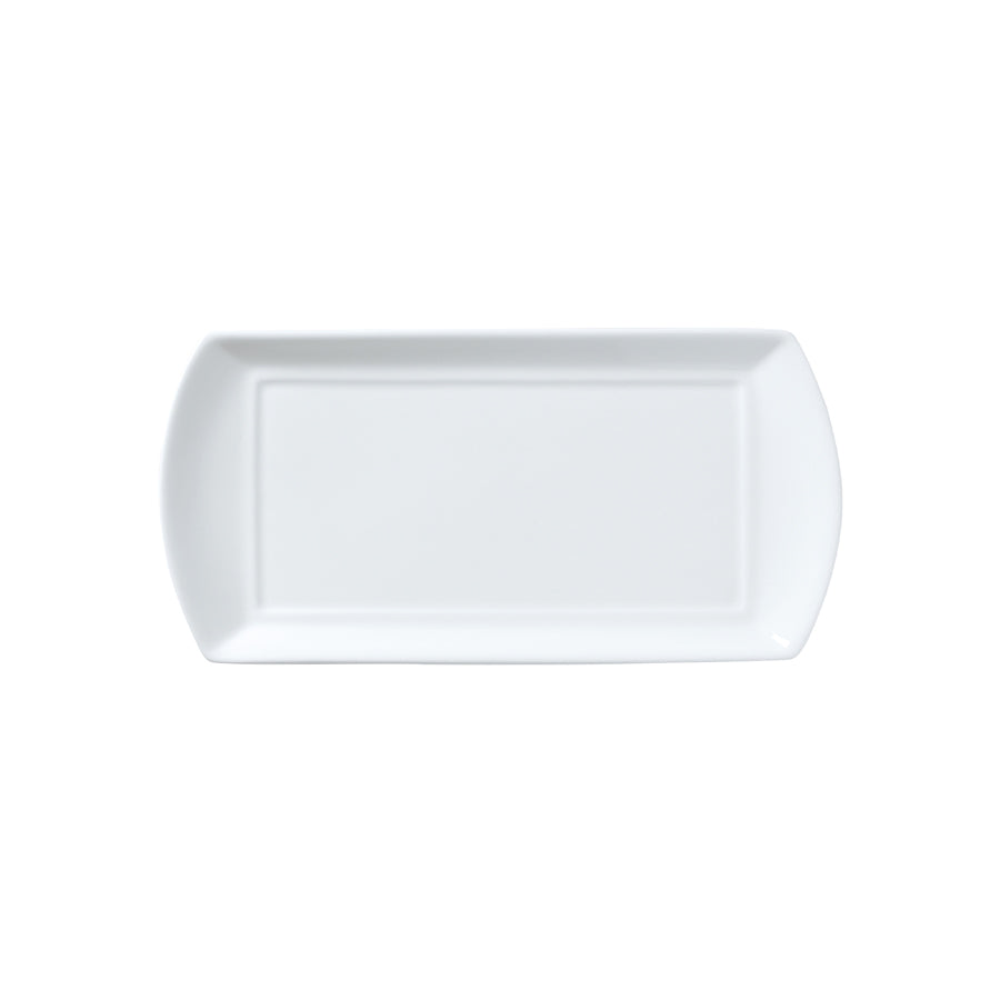WE CLASSIC WHITE RECT TRAY 25X13CM x12