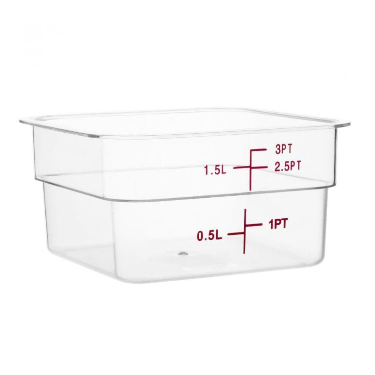 Hygiplas Polycarbonate Square Storage Container 1.5Ltr