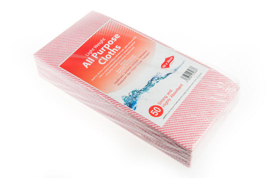 Jay Cloths - All Purpose Cloth Red Striped Pack of 50