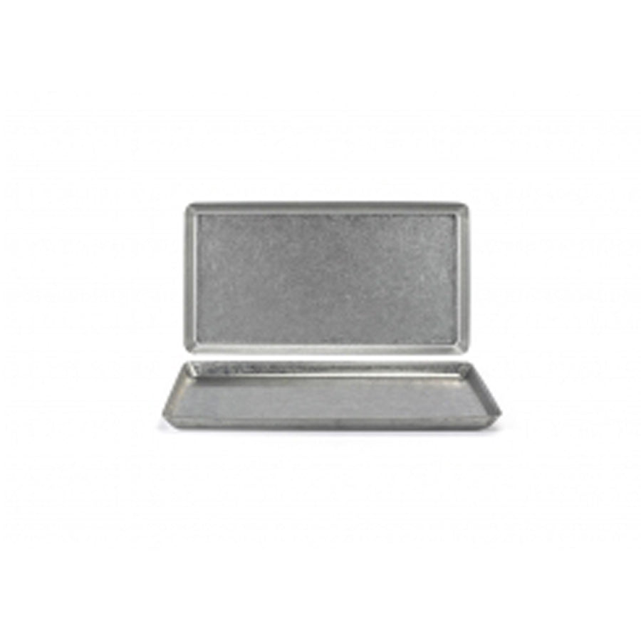 STAINLESS MOD PLATE 31.7X20.9CM ANTIQUE x4