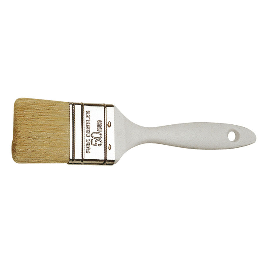 PASTRY BRUSH FLAT BRISTL WHT 38MM/1 1/2"