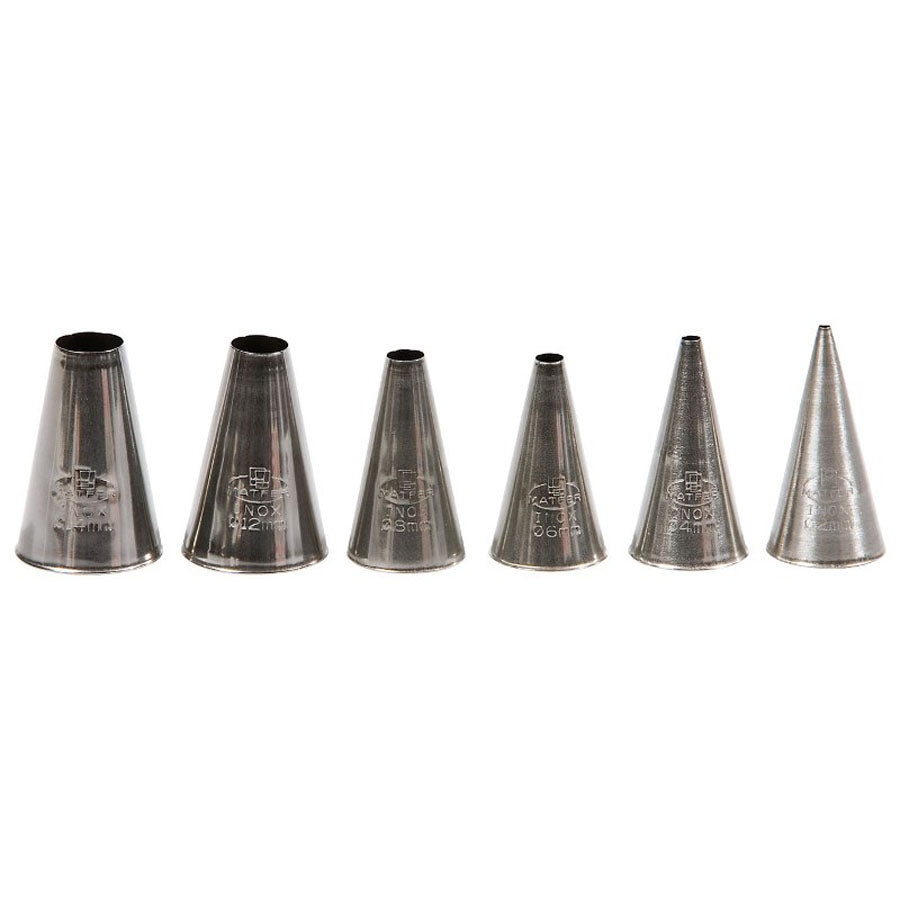 ICING TIPS S/S PLAIN SET OF 6