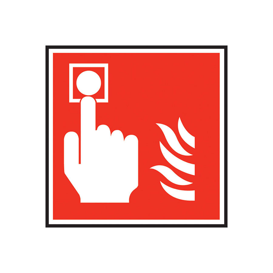 FIRE ALARM SYMBOL S/A 100X100MM