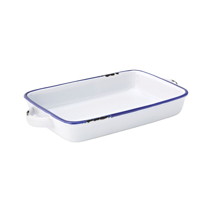 AVEBURY BLUE LARGE RECT DISH 8.5" 22CM x12