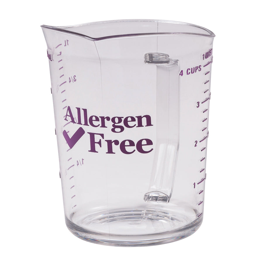 ALLERGEN MEASURE CUP 1QT PURPLE 1L
