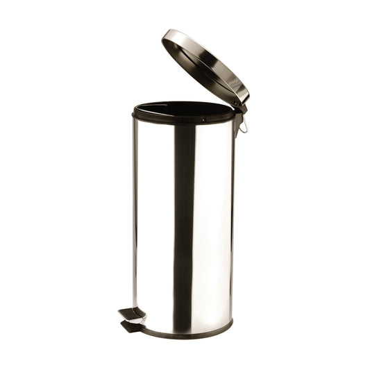 30ltr S/S RND PEDAL BIN M/