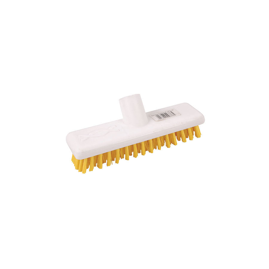 DECK SCRUB HEAD 23CM YELLOW ABBEY FIT