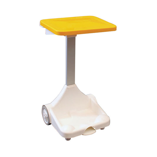 SACK HOLDER+WHEELS YELLOW LID PLASTIC