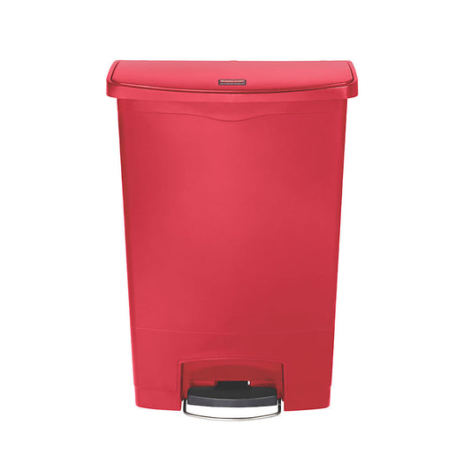 STEP-ON BIN FRONT STEP 90 LTR RED