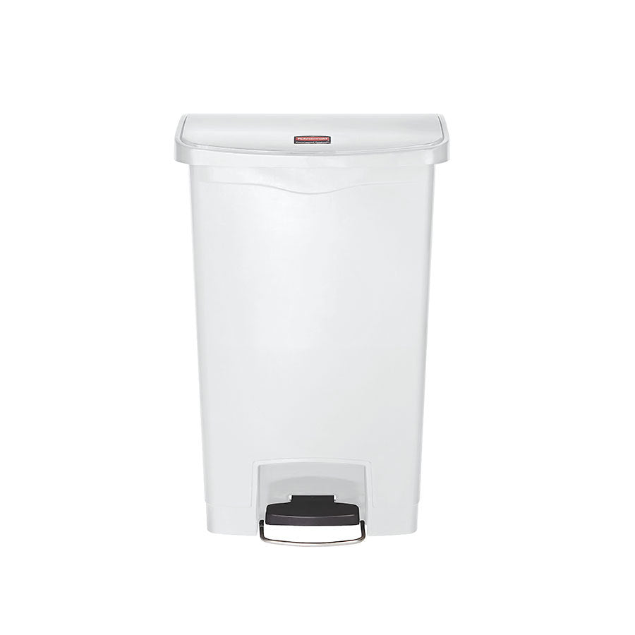 SLIM STEP-ON (FRONTSTEP) BIN 50L WHITE