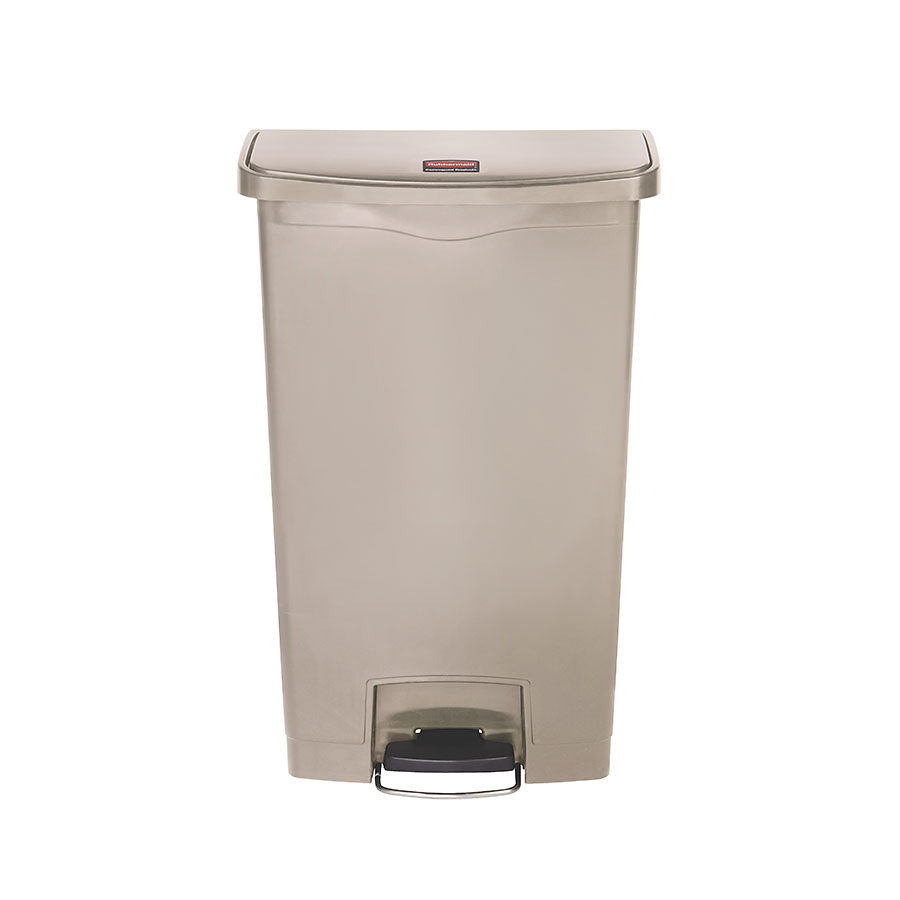 SLIM STEP-ON BIN FRONT STEP 68 LTR BEIGE