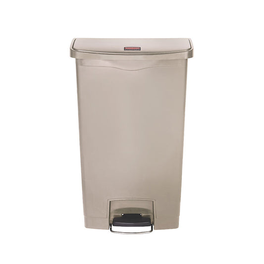 SLIM STEP-ON BIN FRONT STEP 68 LTR BEIGE