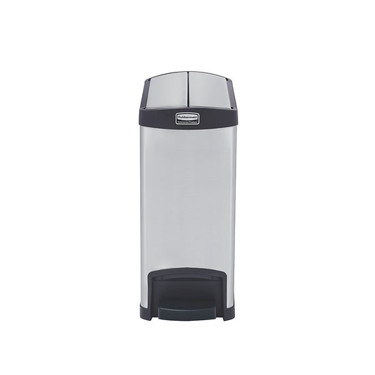 STEP-ON BIN (ENDSTEP) S/S BLACK TRIM 30L