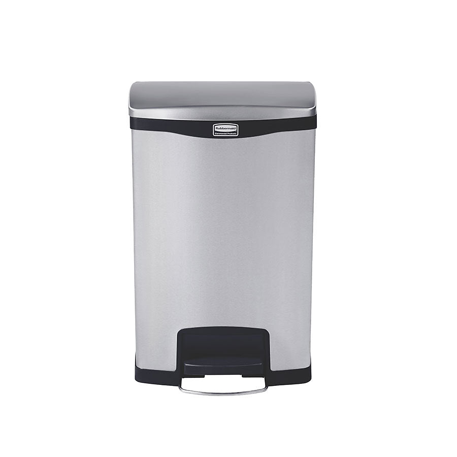 STEP-ON BIN FRONTSTEP S/S BLACK TRIM 50L
