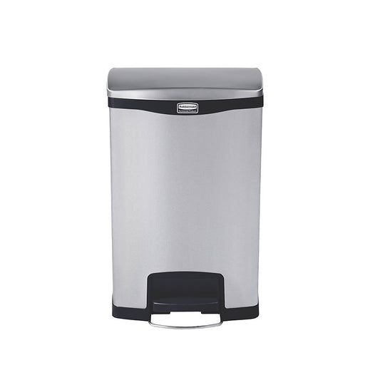 STEP-ON BIN FRONTSTEP S/S BLACK TRIM 50L