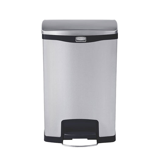 STEP-ON BIN FRONTSTEP S/S BLACK TRIM 90L