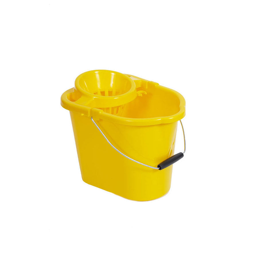 MOP BUCKET WITH WRINGER YELLOW 12LTR