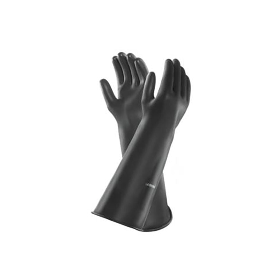 LARGE 610MM BLACK RUBBER GLOVE (PAIR)
