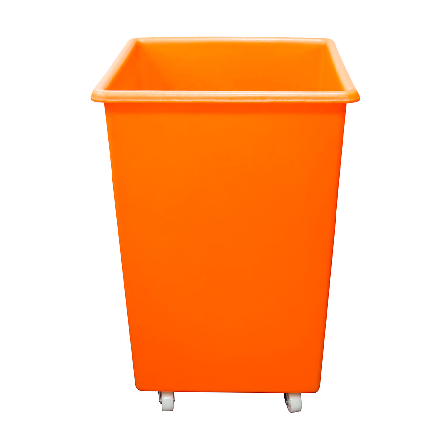 MOBILE MIXED RECYCLING BIN ORANGE 118LTR