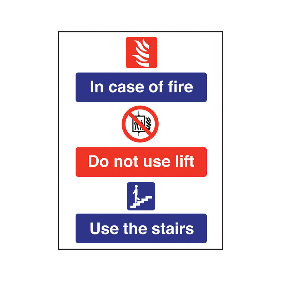 DO NOT USE LIFT IN CASE OF FIRE NR