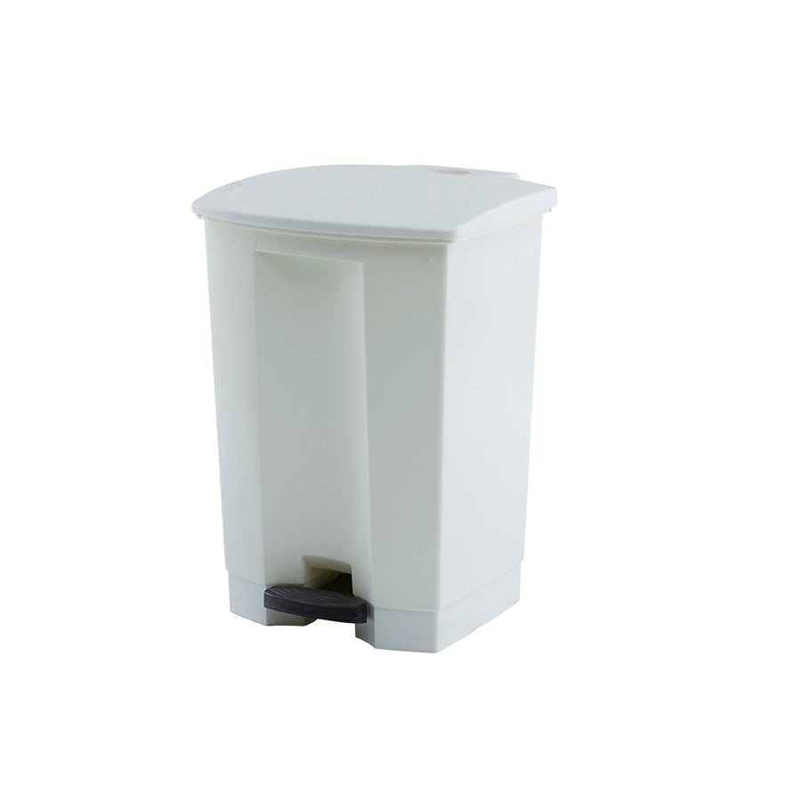 STEP-ON BIN 45L 41.3X40X60CM WHITE