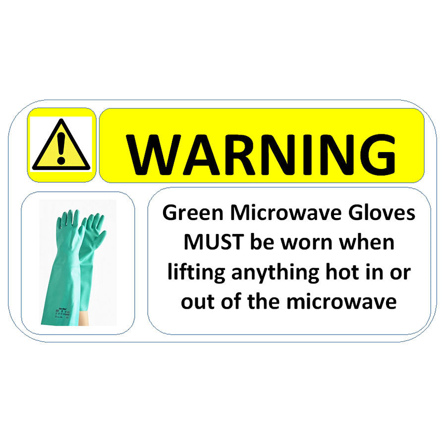 MICROWAVE STICKER 150 X 100 MM