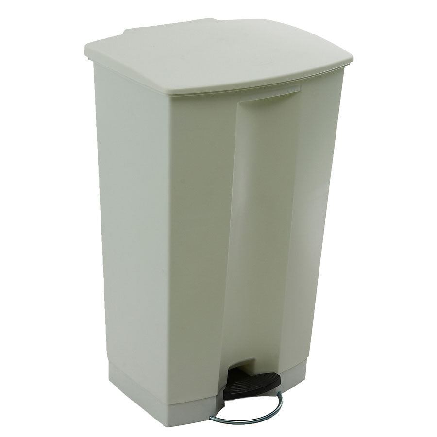 STEP-ON BIN 87L 50.2X44.7X82.6CM WHITE