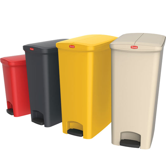 SLIMSHAPE STEPON BIN 87LTR WHITE ENDSTEP