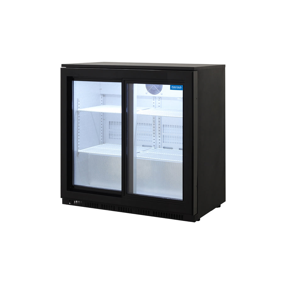ARCTICA D/DOOR SLID BLACK BOTTLE COOLER