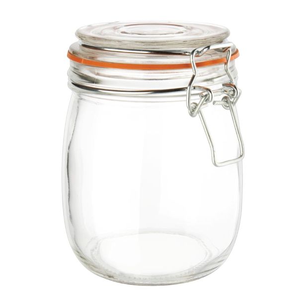Vogue Clip Top Preserve Jar 750ml - Capacity: 750ml. Material: Glass