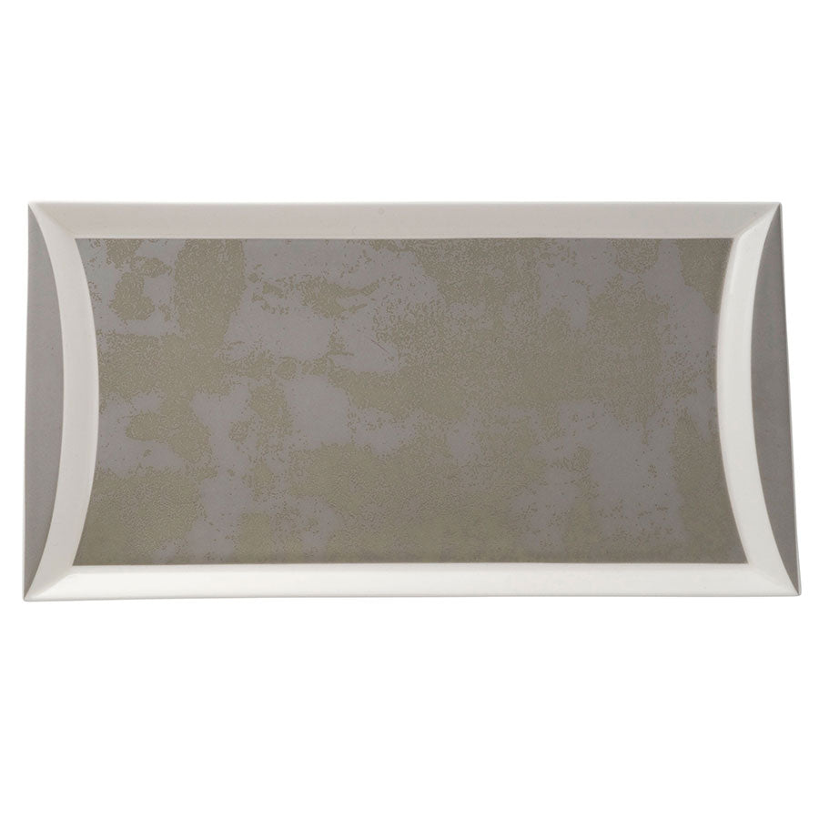 GREY RECTANGLE TRAY 32CM X 16CM x6