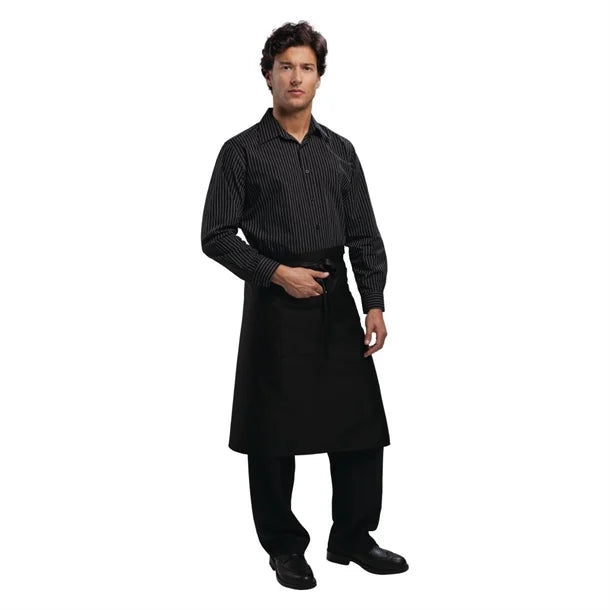 Uniform Works Bistro Apron Black - 1000x700mm