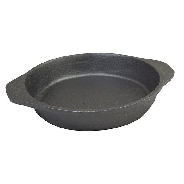 CAST IRON ROUND DISH BLACK 14cm Pack of 12 *Product Guidance and Care