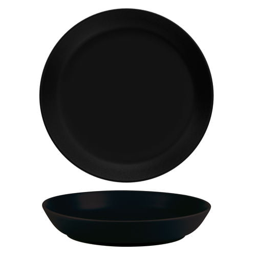 Nordika Black Deep Plate 24cm Box of 12
