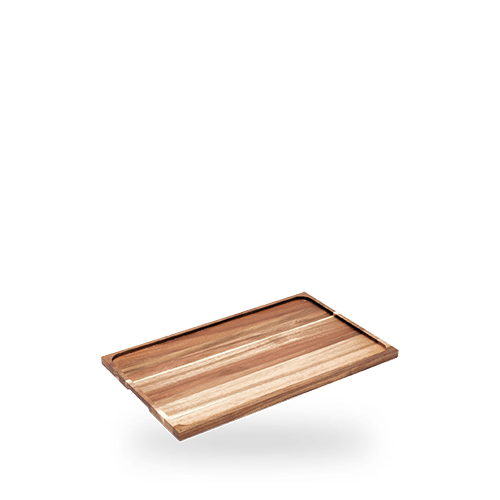 SLATE TRAYS AND WOOD BOARDS ACACIA BASE 1/1 55X34.5CM Box of 5 (3-5 Working Days Delivery)