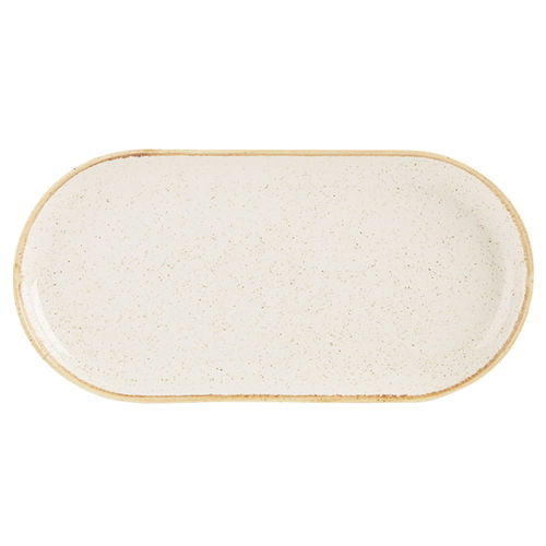 Oatmeal Narrow Oval Plate 30cm Box of 6