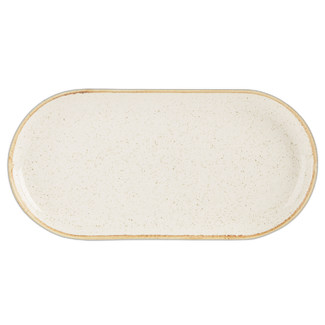 Oatmeal Narrow Oval Plate 30cm Box of 6