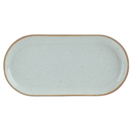 Stone Narrow Oval Plate 30cm Box of 6