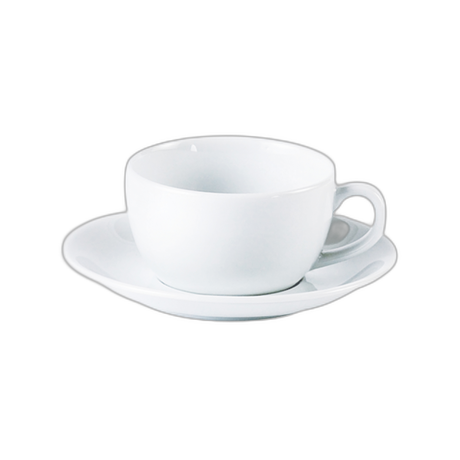 Porcelite Bowl Shaped Cup Saucer Box of 6