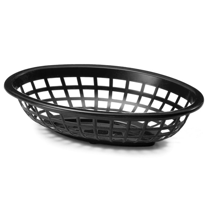 Side Order Oval Basket Black 20x14x5cm Case of 36