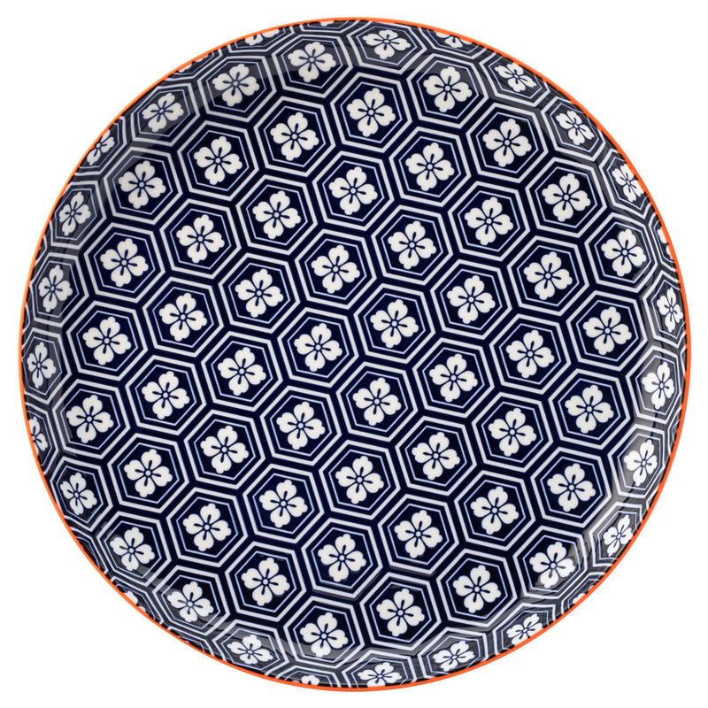 Cadiz Blue & Orange Plate 10.5inch / 27cm (Pack of 6)