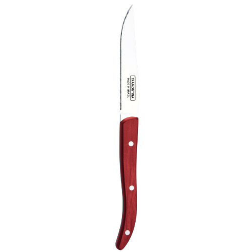 French Style Steak Knife Polywood Red Box of 12