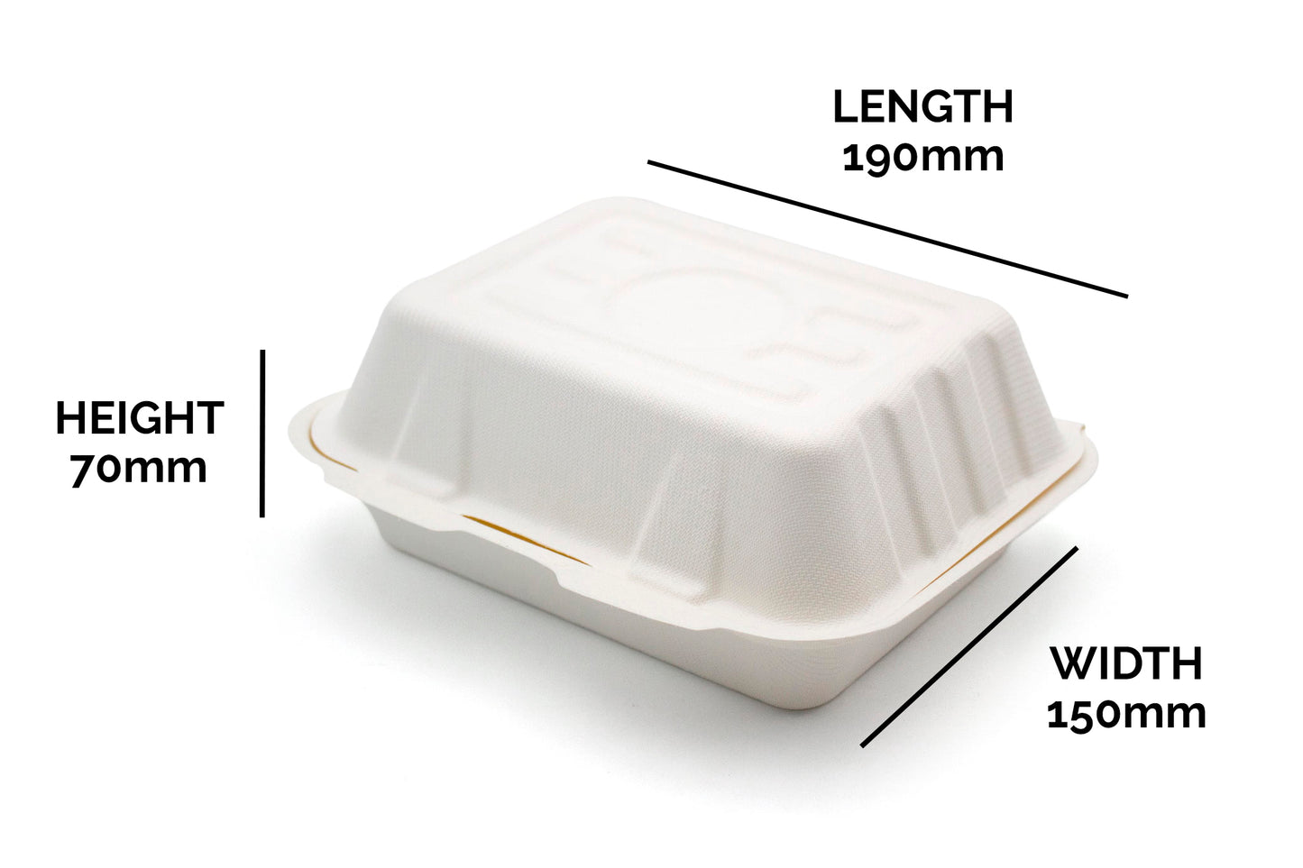 Small Bagasse Bio Box Case of 250