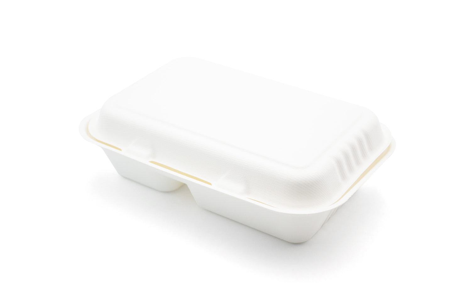 Bagasse Lunch Box 2 Compartment 9.8 x 6" Case of 250