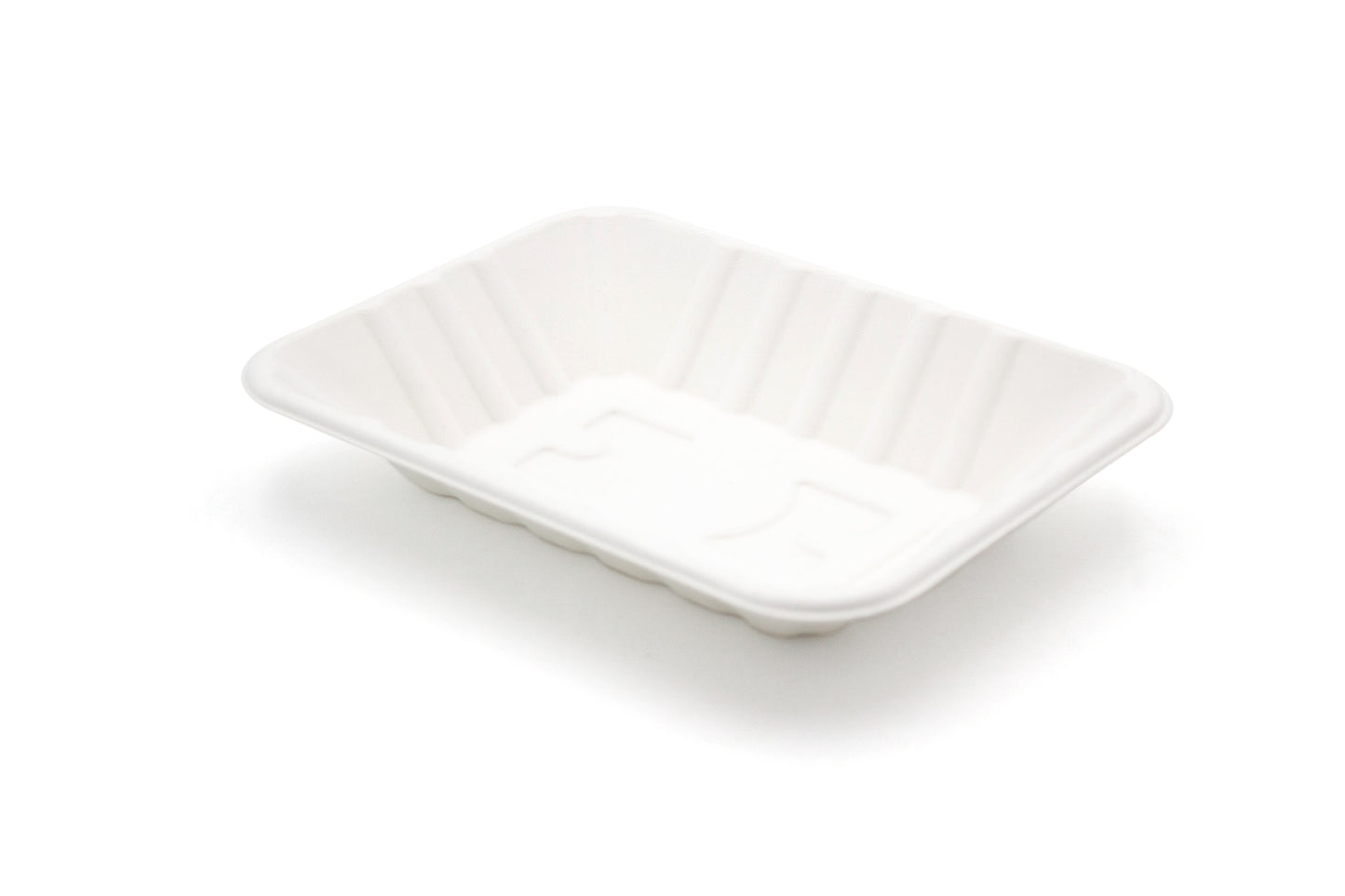 Bagasse Chip Tray Case of 500 - 170 x 130 x 30mm /7×5″