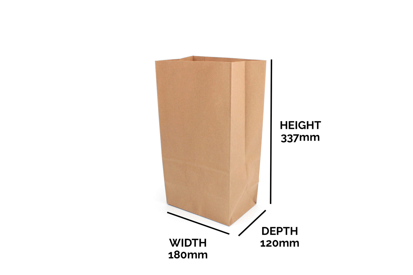 Kraft Grab Bag Medium 18 x 12 x 34 cm Pack of 125